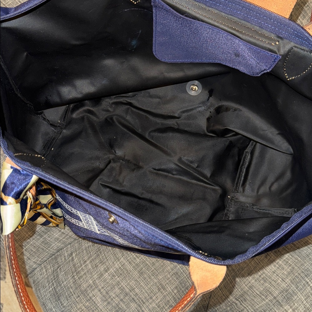 Longchamp Tote Navy Le Pliage Limited Edition Eiffel Tower Bag - Picture 13 of 17
